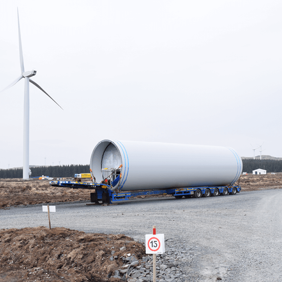Construction of a windfarm